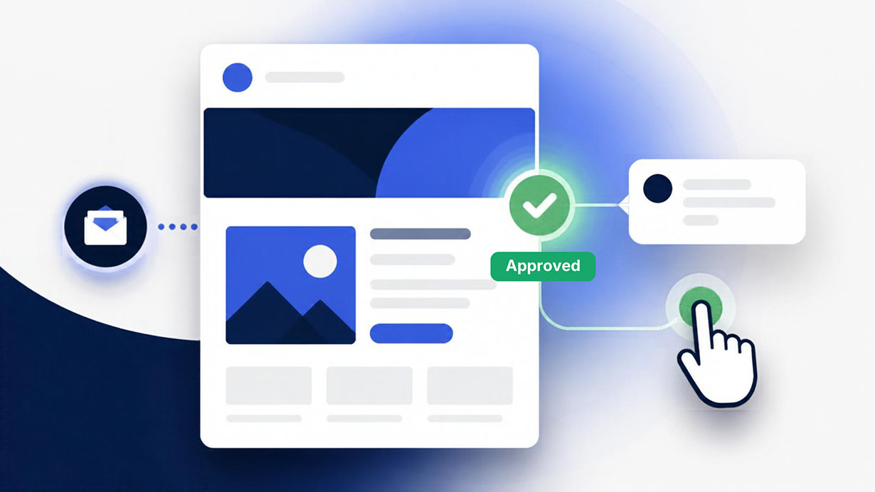 A client reviewing an email campaign on the SendCleared approval page
